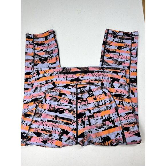 Lululemon Speed Up Crop 21" Inseam Inversion Multi Orange Pink Black Size 8 - Picture 6 of 7